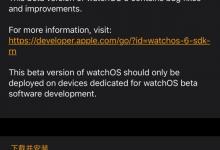 苹果于今日推送watchOS 6.1.1开发者预览版Beta 1