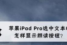 苹果iPad Pro平板怎么实现选中文本可以进行朗读?